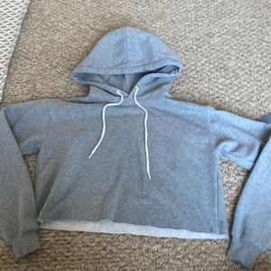 Girls, grey cropped hoodie